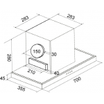 KUZZO 德信 GALAXY L700 70厘米煙囪式抽油煙機 | 1080m³/h排風、左排風、纖薄設計